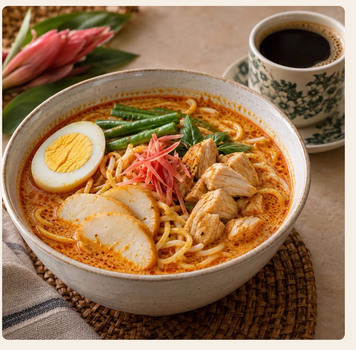 Chicken curry laksa